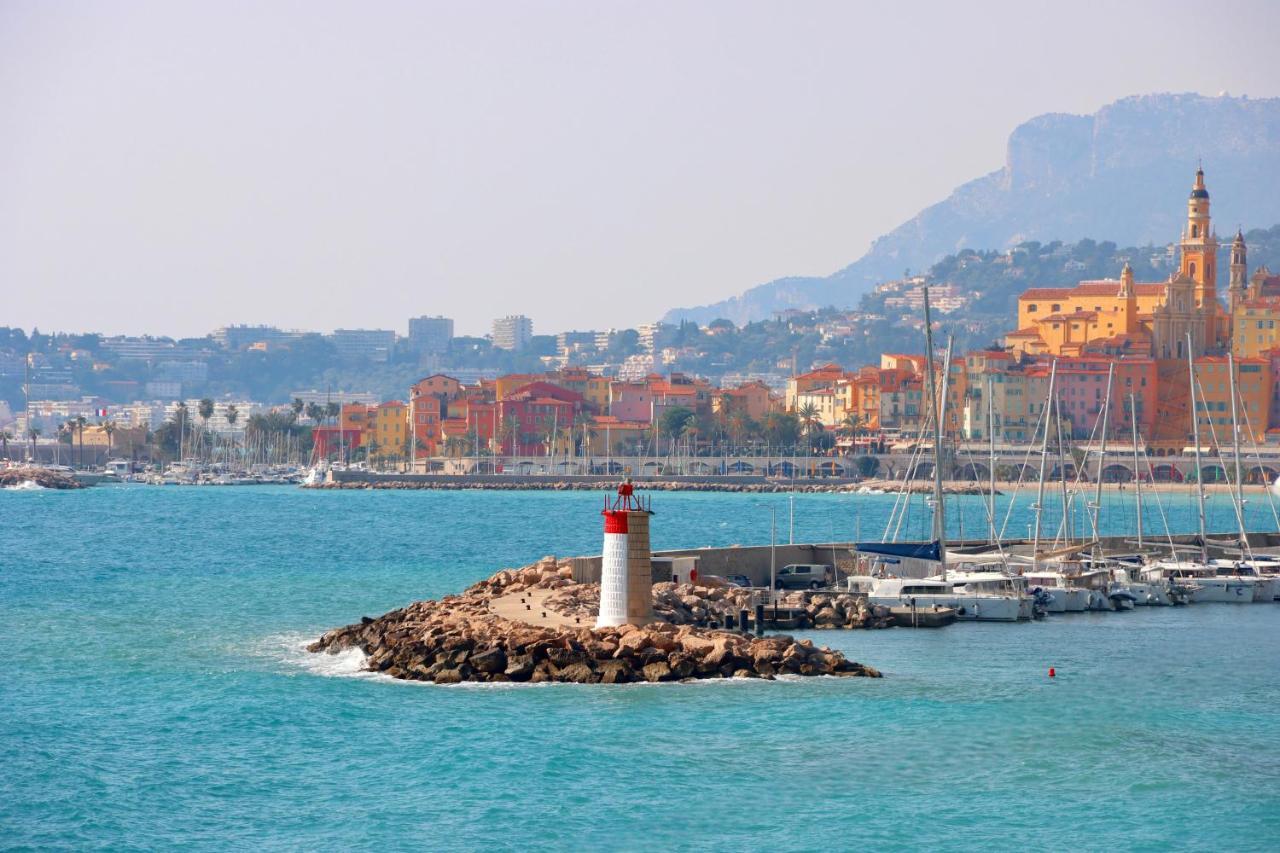 Appartement Le Bristol, Vue mer, Centre, Proche Gare à Menton Extérieur photo